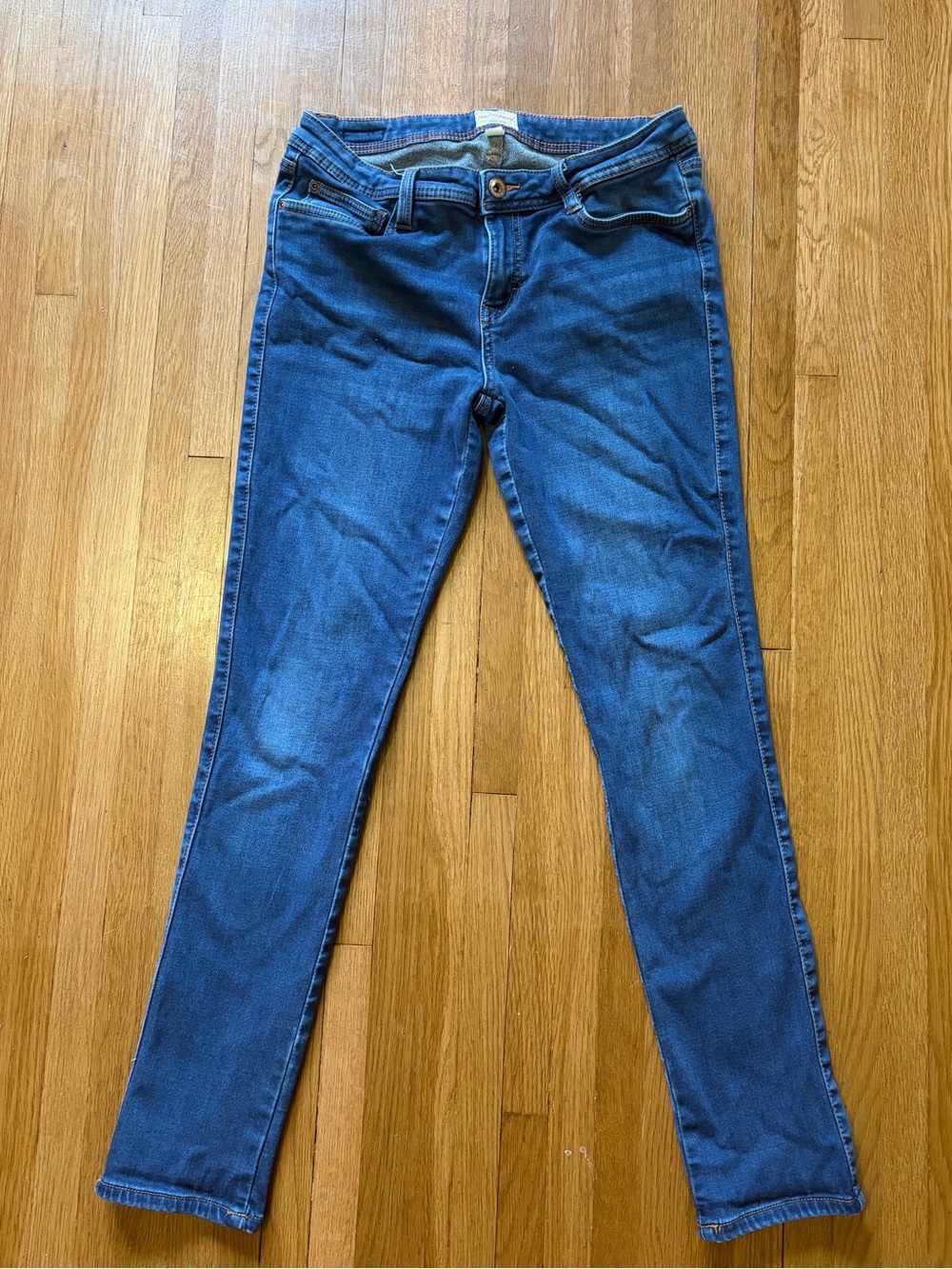 Weatherproof Vintage Boho Fleece-Lined Indie Blue Coquette Jeans Size 6